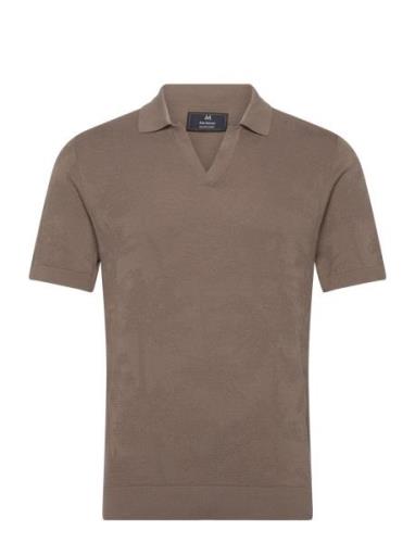 Mapolo V Heritage Tops Knitwear Short Sleeve Knitted Polos Brown Matin...