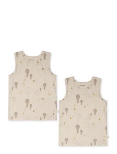 Emil Tanktop 2-Pack Tops T-shirts Sleeveless Beige That's Mine