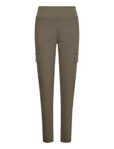 Fqshantal-Pant Bottoms Trousers Slim Fit Trousers Khaki Green FREE/QUE...