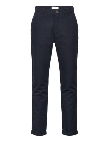 Linen Chino Trousers Bottoms Chinos Navy Mango