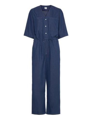 Soft Denim Vianna Jumpsuit Bottoms Jumpsuits Blue Mads Nørgaard