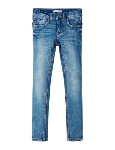 Nkmpete Skinny Jeans 4111-On Noos Bottoms Jeans Skinny Jeans Blue Name...