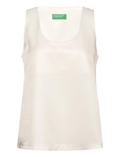 Tank-Top Tops Blouses Sleeveless Cream United Colors Of Benetton