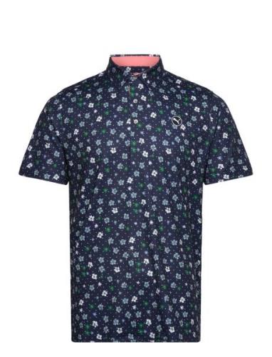 Cloudspun Floral Polo Sport Polos Short-sleeved Navy PUMA Golf