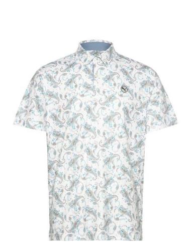 Cloudspun Paisley Polo Sport Polos Short-sleeved White PUMA Golf