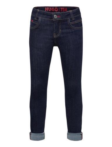 Denim Trousers Bottoms Jeans Skinny Jeans Blue Hugo Kids