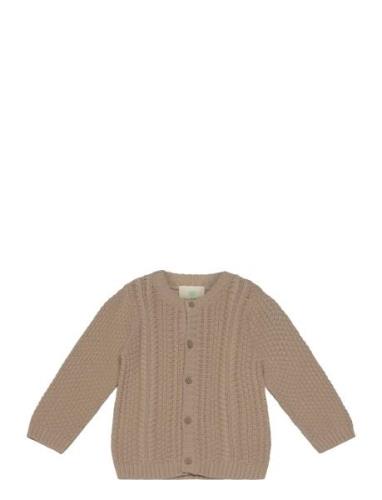 Cardigan Knit Tops Knitwear Cardigans Beige En Fant