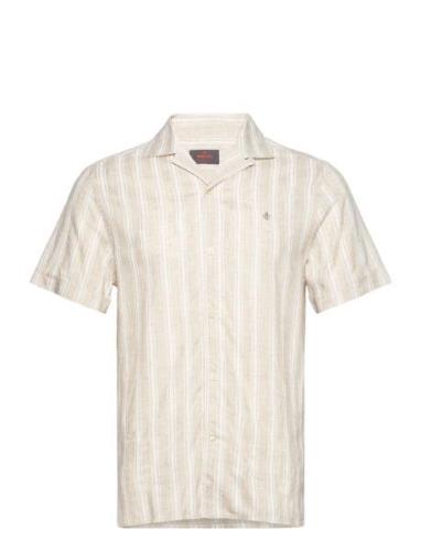 Printed Short Sleeve Shirt Designers Shirts Short-sleeved Beige Morris