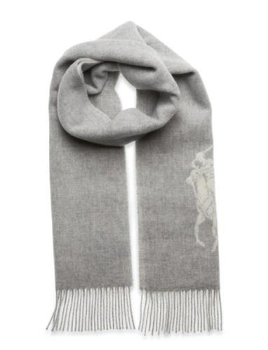 Big Pony Wool Scarf Accessories Scarves Winter Scarves Grey Polo Ralph...