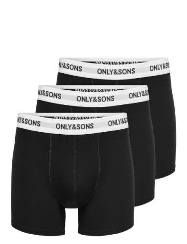 Onsfitz Solid Black Boxer 3Pack Noos Boksershorts Black ONLY & SONS