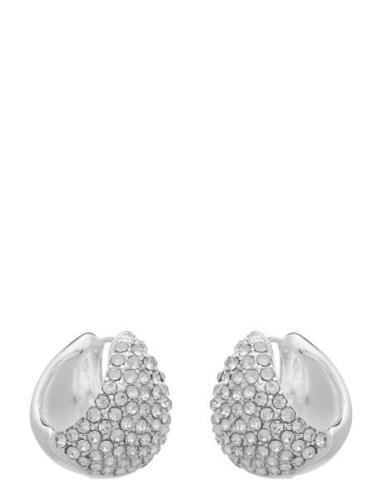 Duni Rhinest Earrings Accessories Jewellery Earrings Hoops Silver Twis...