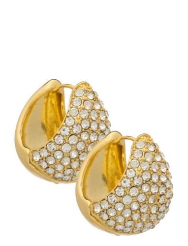 Duni Rhinest Earrings Accessories Jewellery Earrings Hoops Gold Twist ...