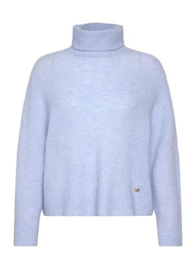 Mmaidy Thora Rollneck Knit Tops Knitwear Turtleneck Blue MOS MOSH