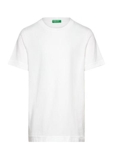 T-Shirt Tops T-shirts Short-sleeved White United Colors Of Benetton