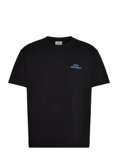 Late Night Service T-Shirt Tops T-shirts Short-sleeved Black Les Deux