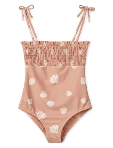 Larisa Printed Swimsuit Badedrakt Badetøy Pink Liewood