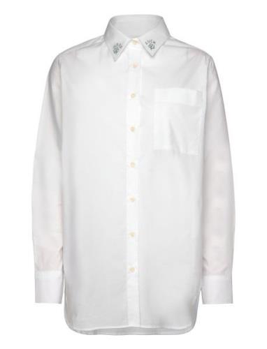 Loutil Good Luck Tops Shirts Long-sleeved White Maison Labiche Paris