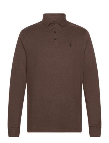 Luxury Jersey Polo Shirt Tops Polos Long-sleeved Brown Polo Ralph Laur...