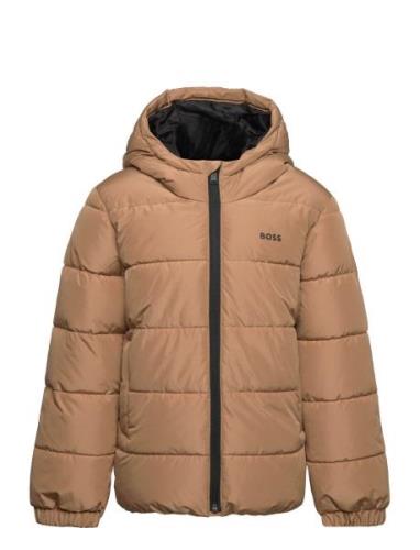 Puffer Jacket Fôret Jakke Brown BOSS