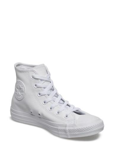 Chuck Taylor All Star Leather Sport Sneakers High-top Sneakers White C...