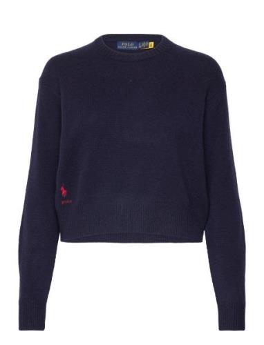 2/15 Wl/Ny/Cash Rws-Lsl-Plo Tops Knitwear Jumpers Navy Polo Ralph Laur...