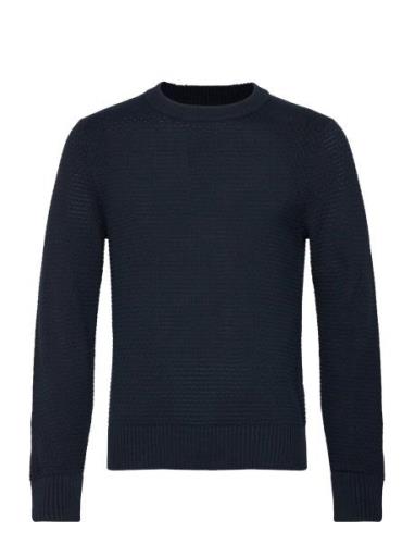 Oliver Structure Sweater Tops Knitwear Round Necks Navy J. Lindeberg