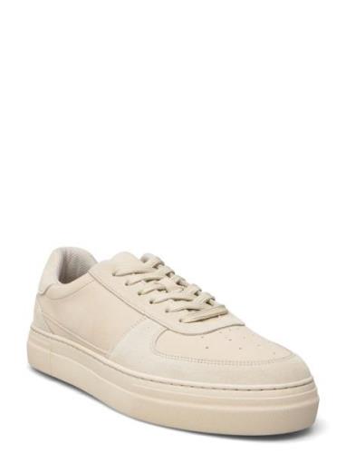 Slhharald Mix Sneaker Lave Sneakers Beige Selected Homme