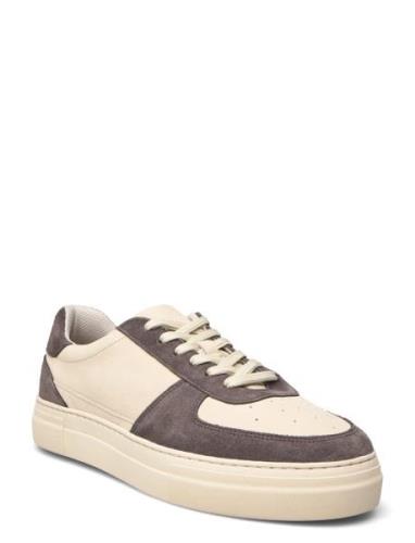 Slhharald Mix Sneaker Lave Sneakers Beige Selected Homme