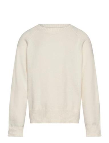 Sweater Fine Knit Tops Sweat-shirts & Hoodies Sweat-shirts Cream Linde...