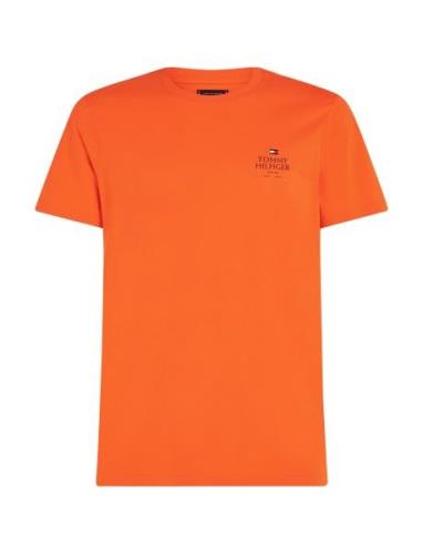 Hilfiger Stack Tee Tops T-shirts Short-sleeved Orange Tommy Hilfiger