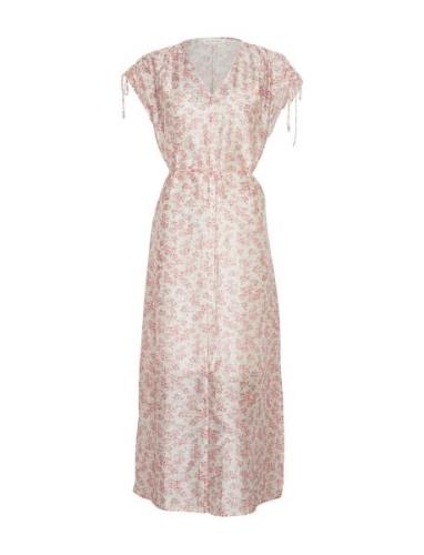 Mschisadora Sl Maxi Dress Aop Maxikjole Festkjole Pink MSCH Copenhagen