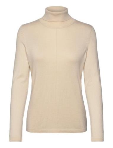 Pullover 1/1 Sleeve Tops Knitwear Turtleneck Cream Gerry Weber