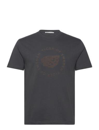 Dillan Tops T-shirts Short-sleeved Grey Tiger Of Sweden