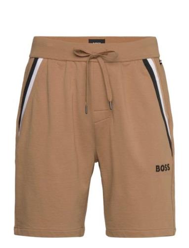 Iconic Shorts Bottoms Shorts Sweat Shorts Brown BOSS