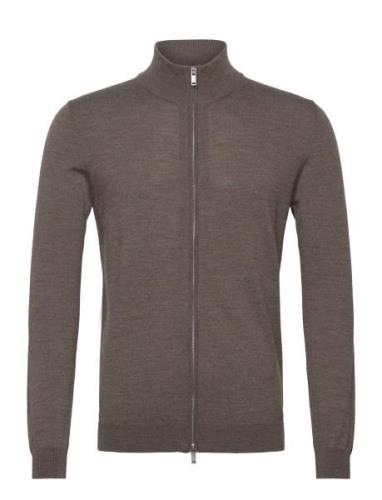 Mamason Tops Knitwear Full Zip Jumpers Brown Matinique