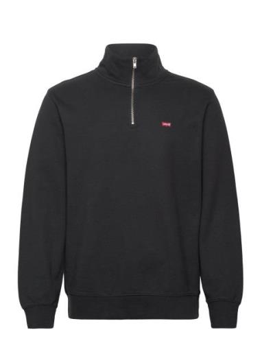 Original Hm 1/4 Zip Mineral Bl Tops Knitwear Half Zip Jumpers Black LE...