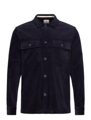 Akoscar Cord Overshirt Tops Overshirts Navy Anerkjendt