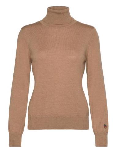 Alice Rollerneck Tops Knitwear Turtleneck Beige BUSNEL