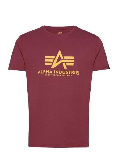 Basic T-Shirt Designers T-shirts Short-sleeved Burgundy Alpha Industri...