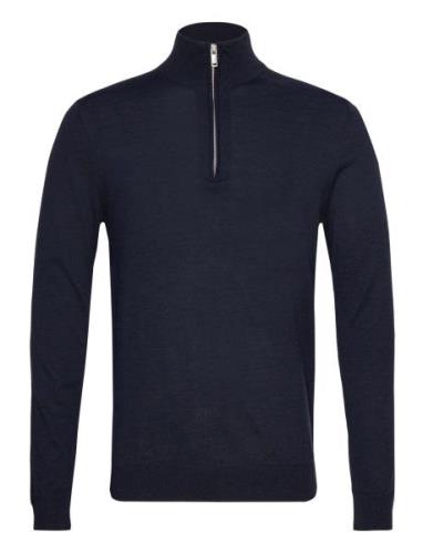 Mamason Sz Tops Knitwear Half Zip Jumpers Navy Matinique