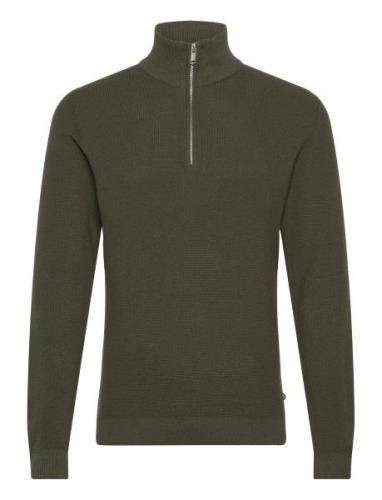 Malagoon Z Tops Knitwear Half Zip Jumpers Khaki Green Matinique