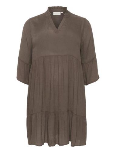 Kcmariana Ami Dress Kort Kjole Brown Kaffe Curve