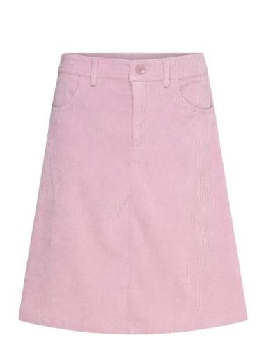 Crcory Skirt Knelangt Skjørt Pink Cream