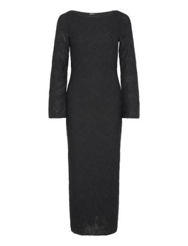 Textured Dress Maxikjole Festkjole Black Gina Tricot