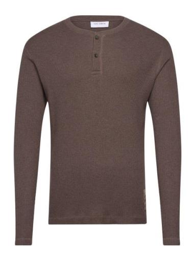 Dan Ls T-Shirt Tops T-shirts Long-sleeved Brown Les Deux