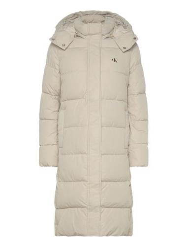 Monologo Non Down Long Puffer Fôret Kåpe Beige Calvin Klein Jeans