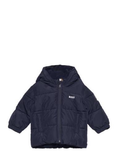 Puffer Jacket Fôret Jakke Navy BOSS