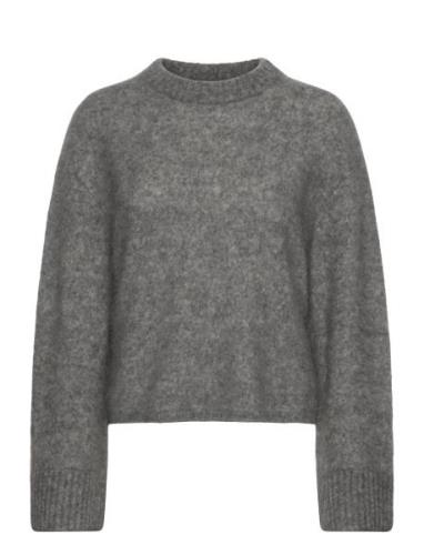 Niclas Short Sweater Tops Knitwear Jumpers Grey Stylein