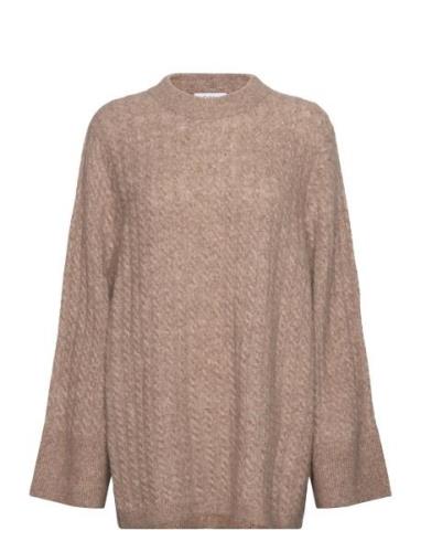 Larina Sweater Tops Knitwear Jumpers Brown Stylein