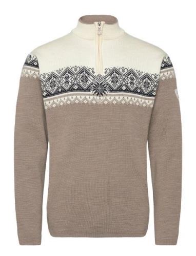 Moritz Masc Sweater Tops Knitwear Half Zip Jumpers Brown Dale Of Norwa...